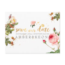 PixDezines Vintage Rose/blumenreich/Save the Date