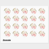 PixDezines Vintage Rose Danke Stickers (Blatt)