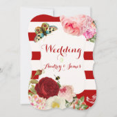 PixDezines Vintage Rose/Erbsen/Primaten Einladung (Vorderseite)