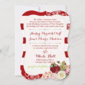 PixDezines Vintage Rose/Erbsen/Primaten Einladung (Rückseite)