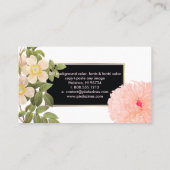 PixDezines Vintage Rose/Illustration/Redoute Visitenkarte (Rückseite)