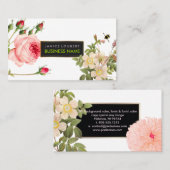 PixDezines Vintage Rose/Illustration/Redoute Visitenkarte (Vorne/Hinten)