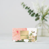 PixDezines Vintage Rose/Illustration/Redoute Visitenkarte (Stehend Vorderseite)