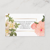 PixDezines Vintage Rose/Illustration/Redoute Visitenkarte (Rückseite)