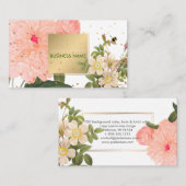 PixDezines Vintage Rose/Illustration/Redoute Visitenkarte (Vorne/Hinten)