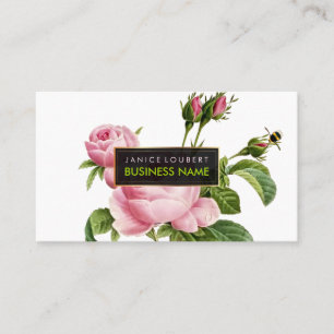 PixDezines Vintage Rose/Illustration/Redoute Visitenkarte