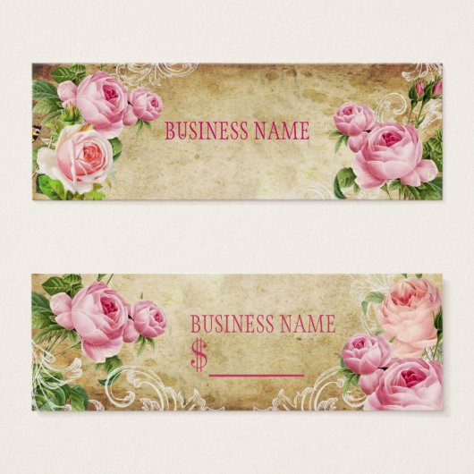 PixDezines Vintage Rose/Imitate Perchment/Preismar (Vorne & Hinten)