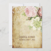 PixDezines Vintage Rose/Perchment Einladung (Vorderseite)