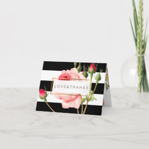 PixDezines Vintage Rose/Redoute/Vielen Dank Dankeskarte