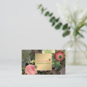PixDezines Vintage Rose Visitenkarte (Stehend Vorderseite)
