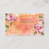 PixDezines Vintage Rose/Wasserfarbe Visitenkarte (Rückseite)