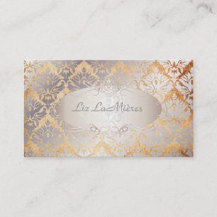 PixDezines vintage sabine damast Visitenkarte