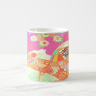 PixDezines Vintage Shirimen Kimono Kaffeetasse