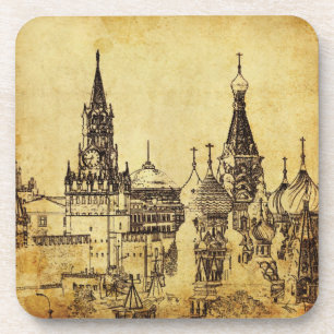 PixDezines vintage St. Petersburg/Kremlinsplatz Getränkeuntersetzer