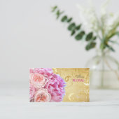 PixDezines Vintage Torfbouquets/Degustationshinter Visitenkarte (Stehend Vorderseite)