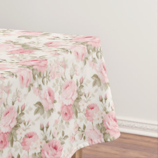 PixDezines Vintage Watercolor Roses Blush Pink  Tischdecke