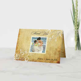 PixDezines Vintage Wirbel/Hochzeit Vielen Dank Dankeskarte