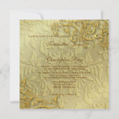 PixDezines Vintagen Imitat Gold Wirbel Einladung (Rückseite)