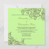 PixDezines Vintagen Imitat Gold Wirbel Einladung (Rückseite)