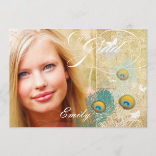 PixDezines Vintager Abschluss Foto+Tagesstock Einladung