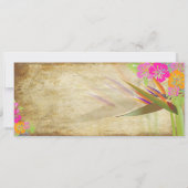 PixDezines Vintager Boarding Pass/Bird of Paradise Einladung (Rückseite)