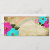 PixDezines Vintager Boarding Pass/Hibiskus Einladung (Rückseite)