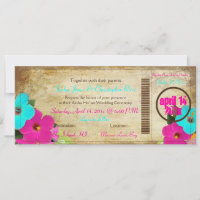 PixDezines Vintager Boarding Pass/Hibiskus