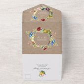 PixDezines Vintager botanischer Schiffsuntergrund All In One Einladung (Außenbereich)