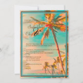 PixDezines VINTAGER HAWAIIAN-STRAND/AQUAMARIN Einladung (Rückseite)