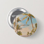 PixDezines Vintager hawaiianischer Strand Button (Vorne & Hinten)