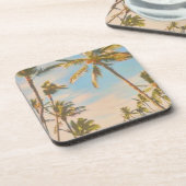 PixDezines Vintager hawaiianischer Strand Untersetzer (Linke Seite)