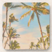 PixDezines Vintager hawaiianischer Strand Untersetzer (Vorderseite)