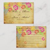 PixDezines Vintager Hibisken Ratgeber Karten (Vorne/Hinten)