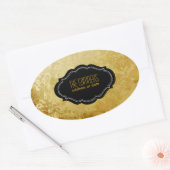 PixDezines Vintager Lys-Damast/DIY-Hintergrund Ovaler Aufkleber (Umschlag)