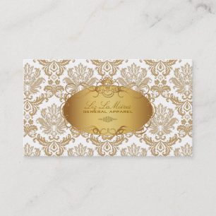 PixDezines Vintager piqué Damast Visitenkarte