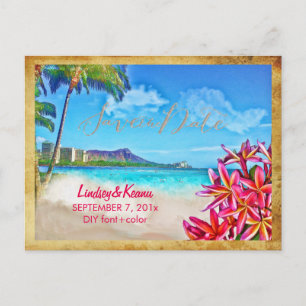 PixDezines Vintager Taikiki/Diamantkopf/Plumeria Postkarte