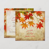 PixDezines Vintages Ahorn-Blätter/Herbstereignis Einladung (Vorne/Hinten)