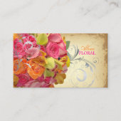 PixDezines Vintages Bouquet, Blumenfarben/Farbtöne Visitenkarte (Vorderseite)