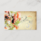 PixDezines Vintages Bouquet, Blumenfarben/Farbtöne Visitenkarte (Vorderseite)
