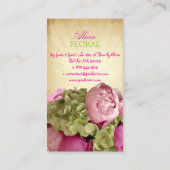 PixDezines Vintages Bouquet, Blumenfarben Visitenkarte (Rückseite)