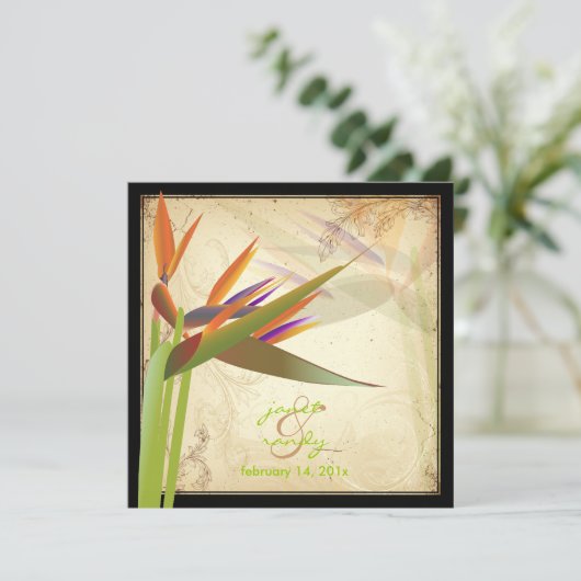 PixDezines VINTAGES VÖLKERN Einladung (Stehend Vorderseite)