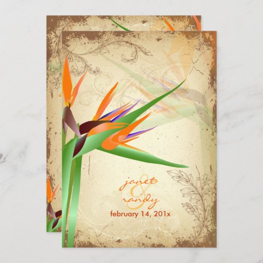 PixDezines VINTAGES VÖLKERN Einladung (Vorne/Hinten)