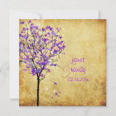 PixDezines VIOLET MAPLE BAUM/IMITAT PARCHMENT Einladung (Vorderseite)