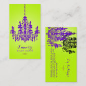 PixDezines violetter Kristallleuchter/DIY-Farbe Visitenkarte (Vorne/Hinten)