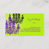 PixDezines violetter Kristallleuchter/DIY-Farbe Visitenkarte (Rückseite)