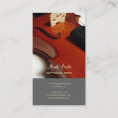 PixDezines Violin/Graufarben/Visitenkarten Visitenkarte (Rückseite)