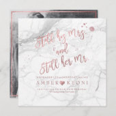 PixDezines Vow Renewal/Imitat Rose Gold/Weißer Mar Einladung (Vorne/Hinten)