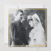 PixDezines Vow Renewal/Imitate Gold/Schwarzer Marm Einladung (Rückseite)