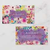 PixDezines wailea/Vintager Hintergrund Visitenkarte (Vorne/Hinten)