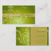 PixDezines Wappen Damask Visitenkarte (Vorne/Hinten)